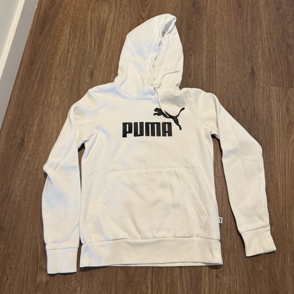 Puma Essentials Fleece Hoodie - White - XS
